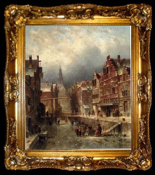framed  unknow artist European city landscape, street landsacpe, construction, frontstore, building and architecture.018, ta009-2